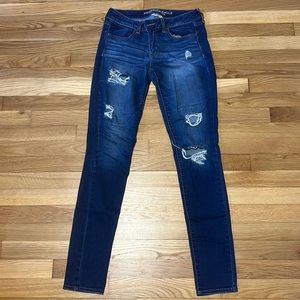 American Eagle ripped superstretch jeggings